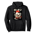 Cat Ramen Aesthetic Japanese Ukiyo E Hoodie - Aesthetic Graphic Unisex - T-Shirt, Sweatshirt, Hoodie