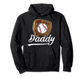 Daddy Baseball Catcher Dad Baseball Catcher Hoodie - Graphic Print Unisex - T-Shirt, Sweatshirt, Hoodie
