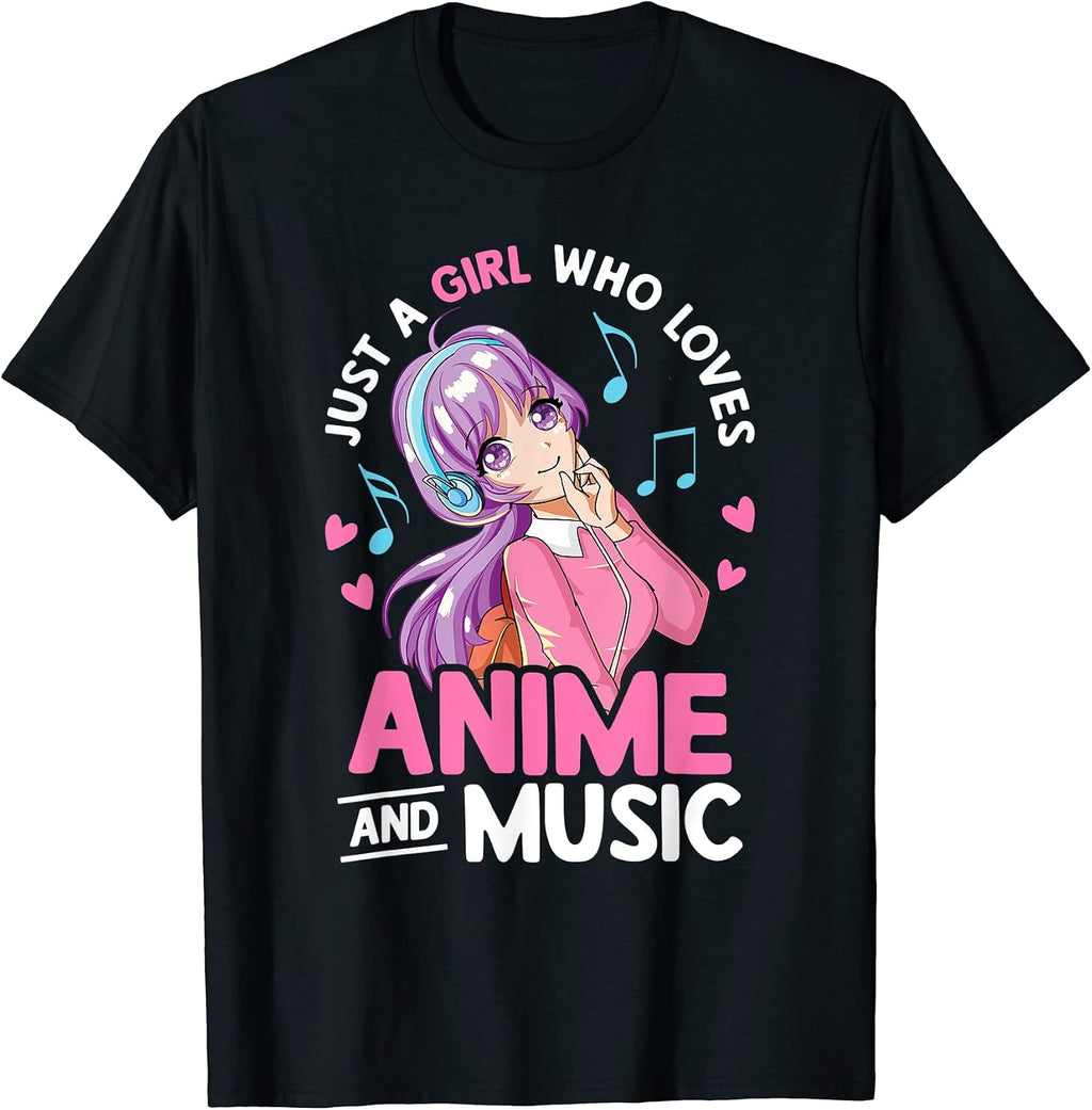 Manga Anime Girl Music Lover - Adult & Kids T-Shirts, Sweatshirts & Hoodies apparel design preview 1