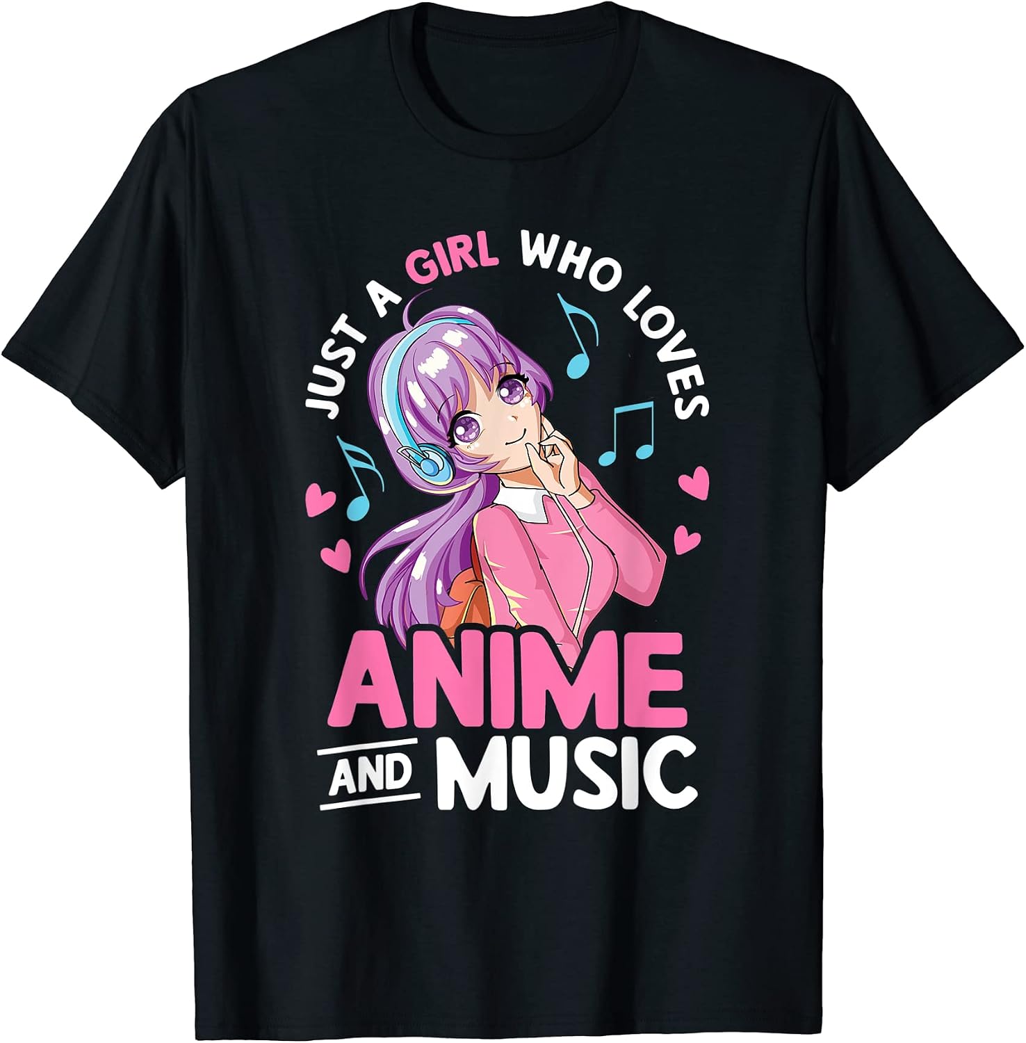 Manga Anime Girl Music Lover - Adult & Kids T-Shirts, Sweatshirts & Hoodies apparel design preview 1