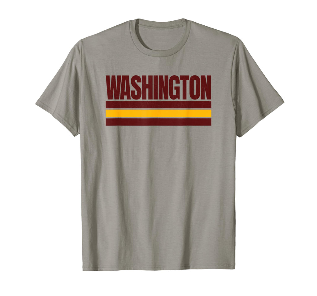 Fun Washington Red Yellow Striped T-Shirt - Graphic Print for Adults - T-Shirt, Sweatshirt, Hoodie