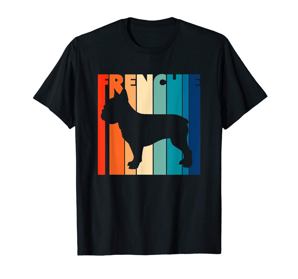 French Bulldog Stripes 60S 70S 80 T-Shirt - Custom Art Print Unisex - T-Shirt, Sweatshirt, Hoodie