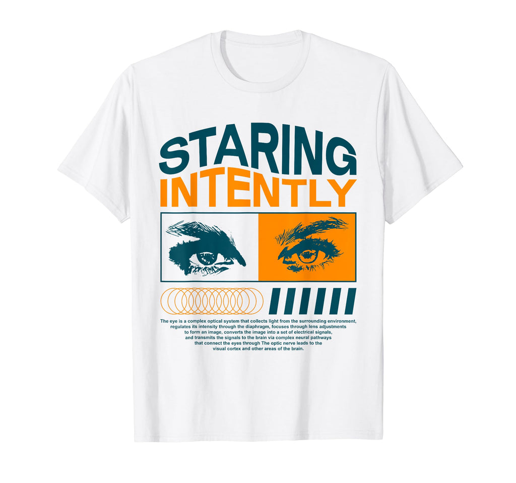 Staring Intently Y2K Aesthetic T-Shirt - Minimalist Print for Adults - T-Shirt, Sweatshirt, Hoodie