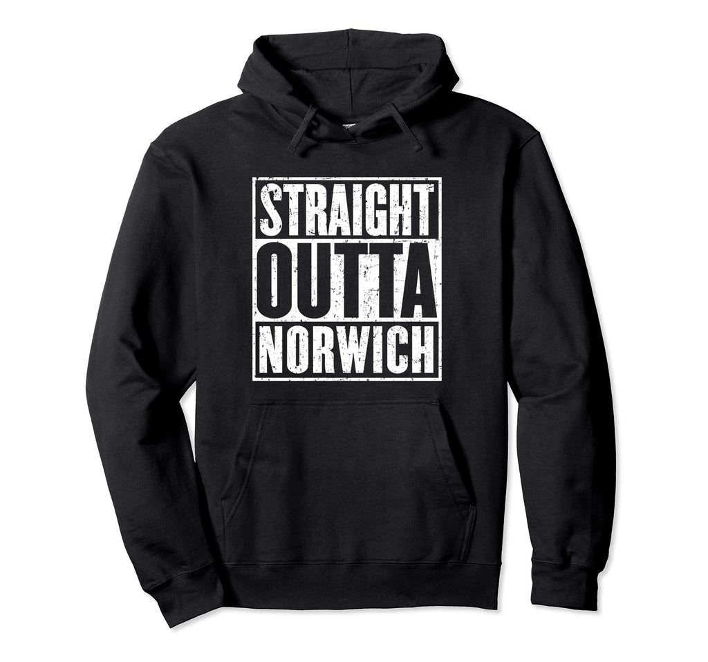 Straight Outta Norwich Distressed Hoodie - Casual Everyday Wear for Adults - T-Shirt, Sweatshirt, Hoodie