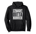Straight Outta Norwich Distressed Hoodie - Casual Everyday Wear for Adults - T-Shirt, Sweatshirt, Hoodie
