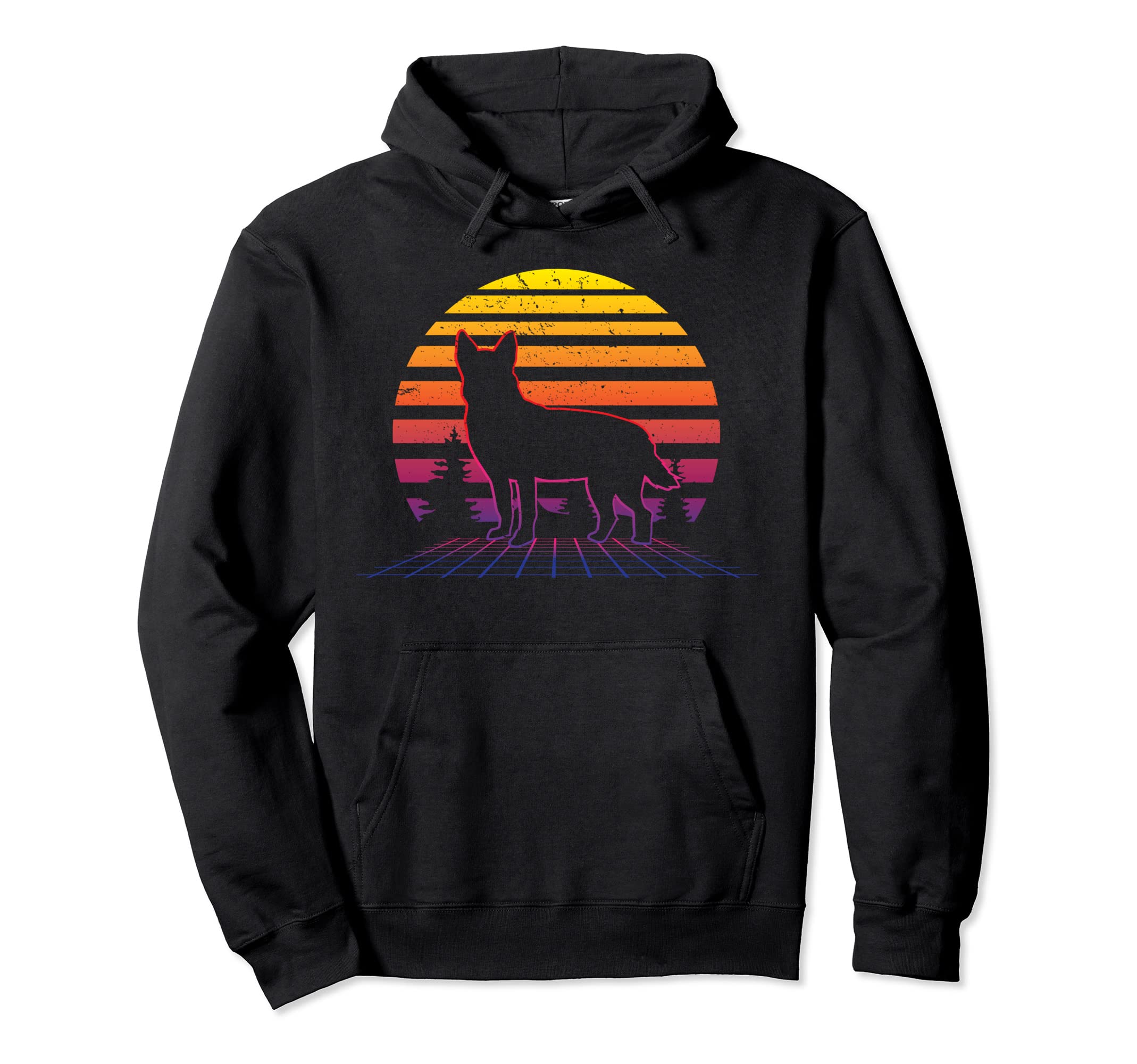 Heeler Vaporwave Aesthetic Pet Cattle Hoodie - Aesthetic Graphic Men Women - T-Shirt, Sweatshirt, Hoodie