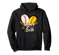 Aunt Both Baseball Softball Game Day Hoodie - Custom Art Print Unisex - T-Shirt, Sweatshirt, Hoodie