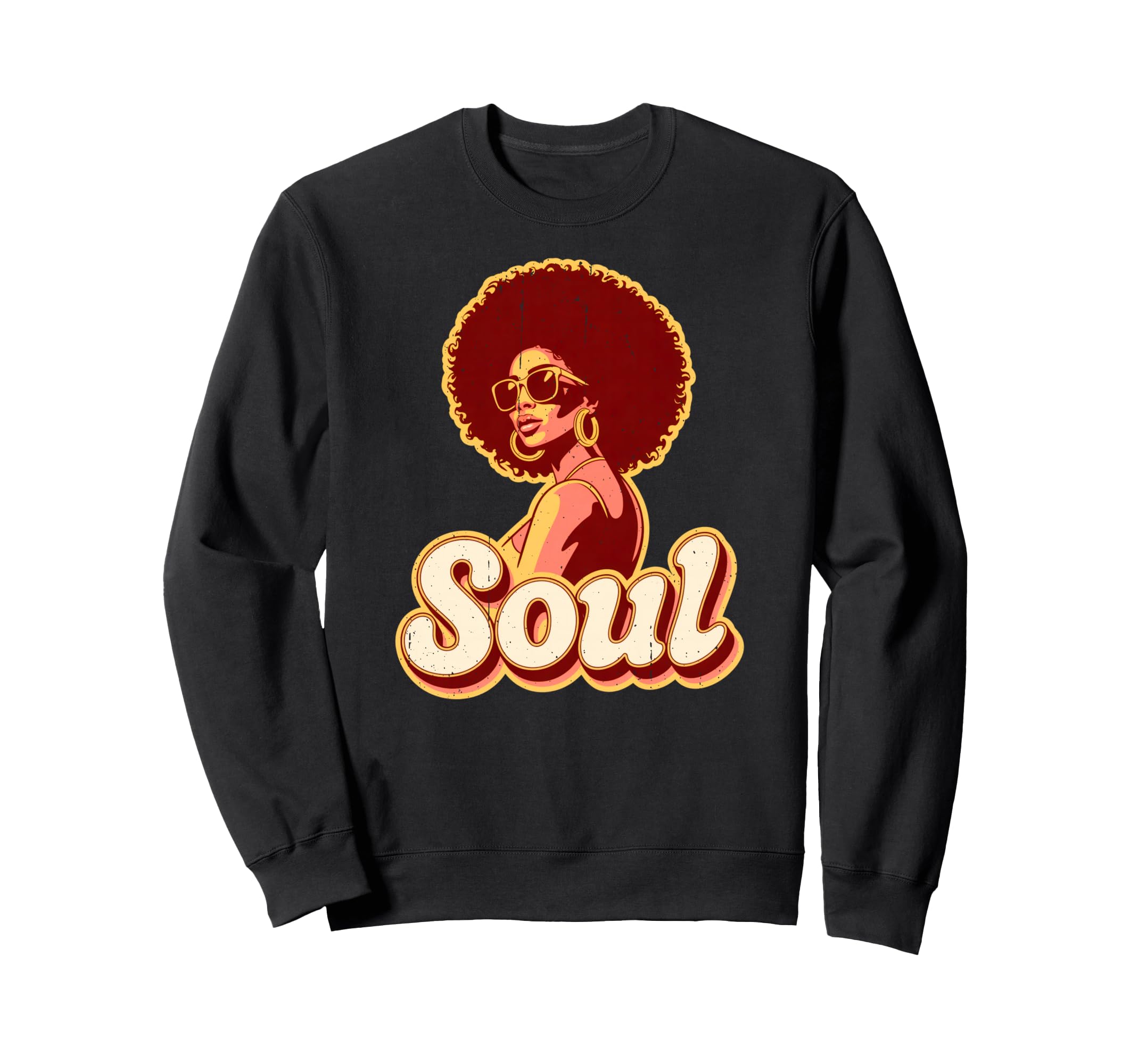 70S Nostalgia Afro Soul Sweatshirt - Aesthetic Graphic Men Women - T-Shirt, Sweatshirt, Hoodie