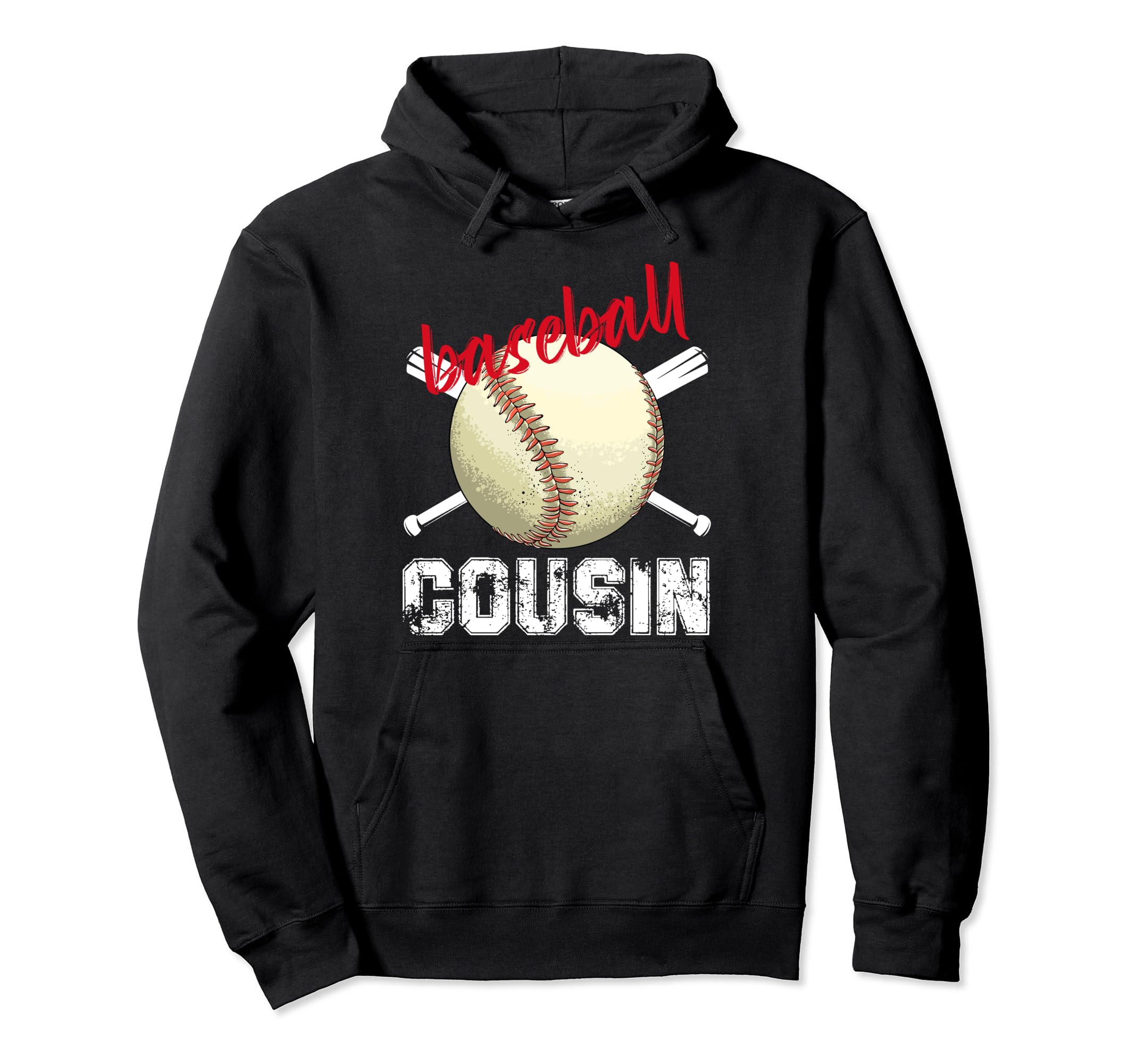Proud Baseball Cousin Baseball Biggest Hoodie - Fun Novelty Design Unisex - T-Shirt, Sweatshirt, Hoodie