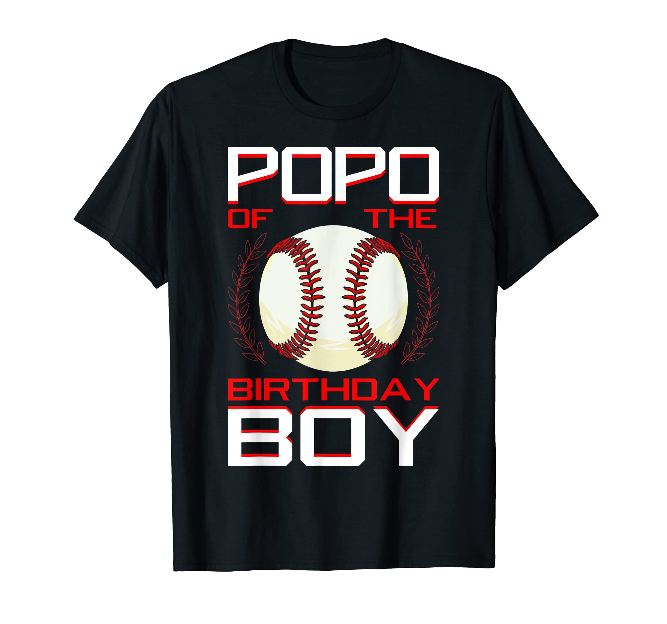 Popo Birthday Baseball Theme Bday Party T-Shirt - Custom Art Print Unisex - T-Shirt, Sweatshirt, Hoodie