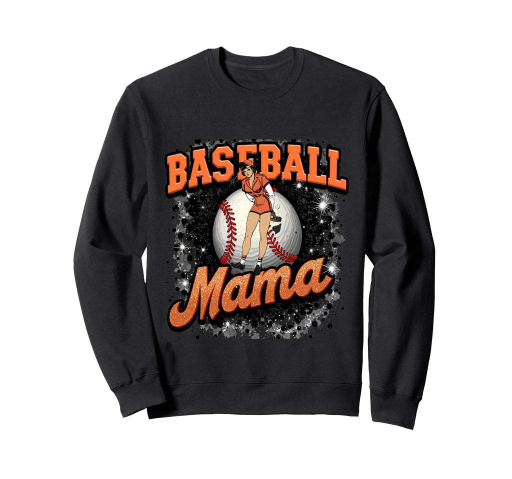 Baseball Mama Game Day Sweatshirt - Streetwear Style Unisex - T-Shirt, Sweatshirt, Hoodie