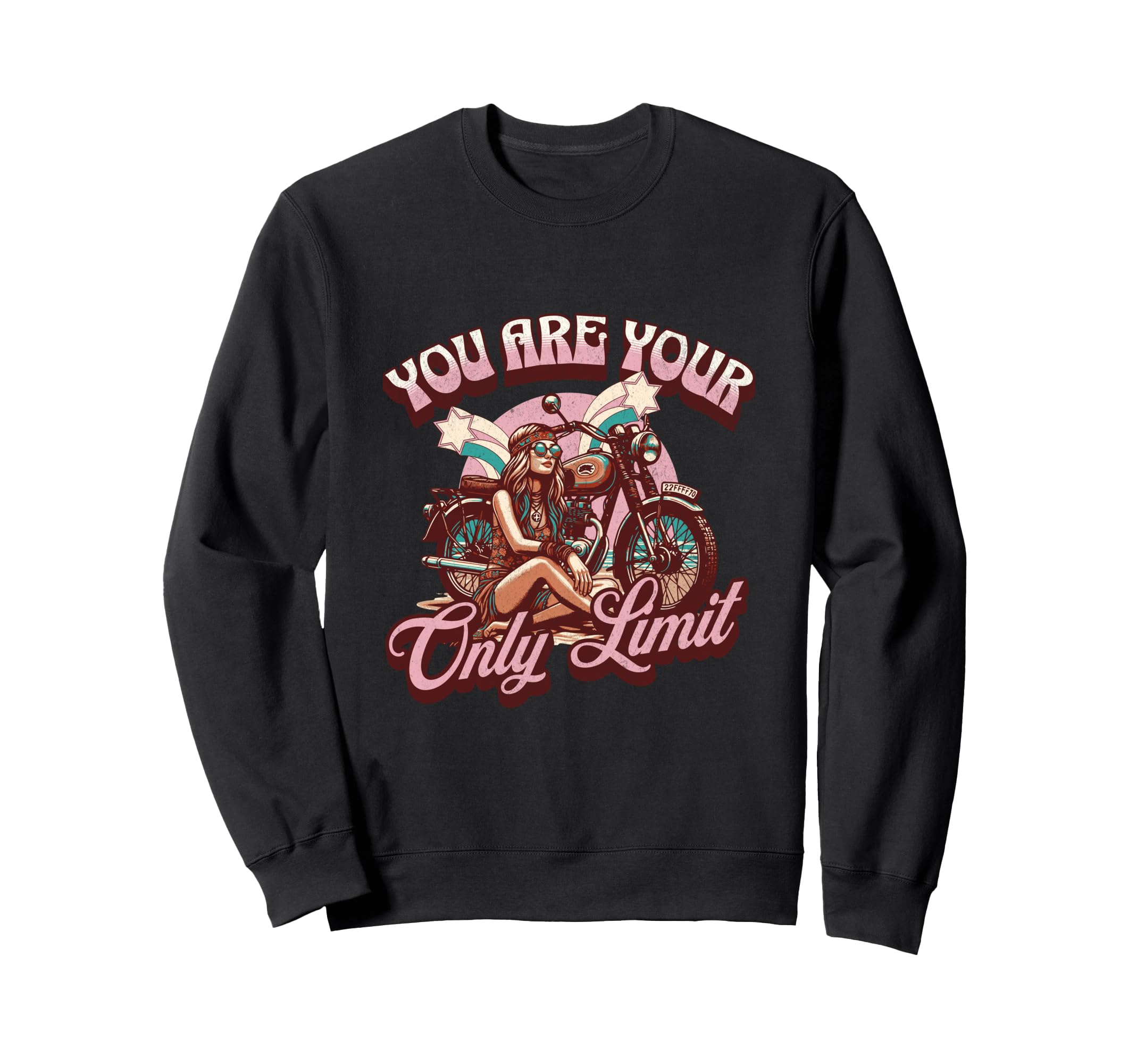 Boho Motorcycle Sweatshirt - Fun Novelty Design Unisex - T-Shirt, Sweatshirt, Hoodie
