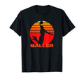 Baller 70S 80S Sunset Basketball T-Shirt - Fun Novelty Design for Adults - T-Shirt, Sweatshirt, Hoodie