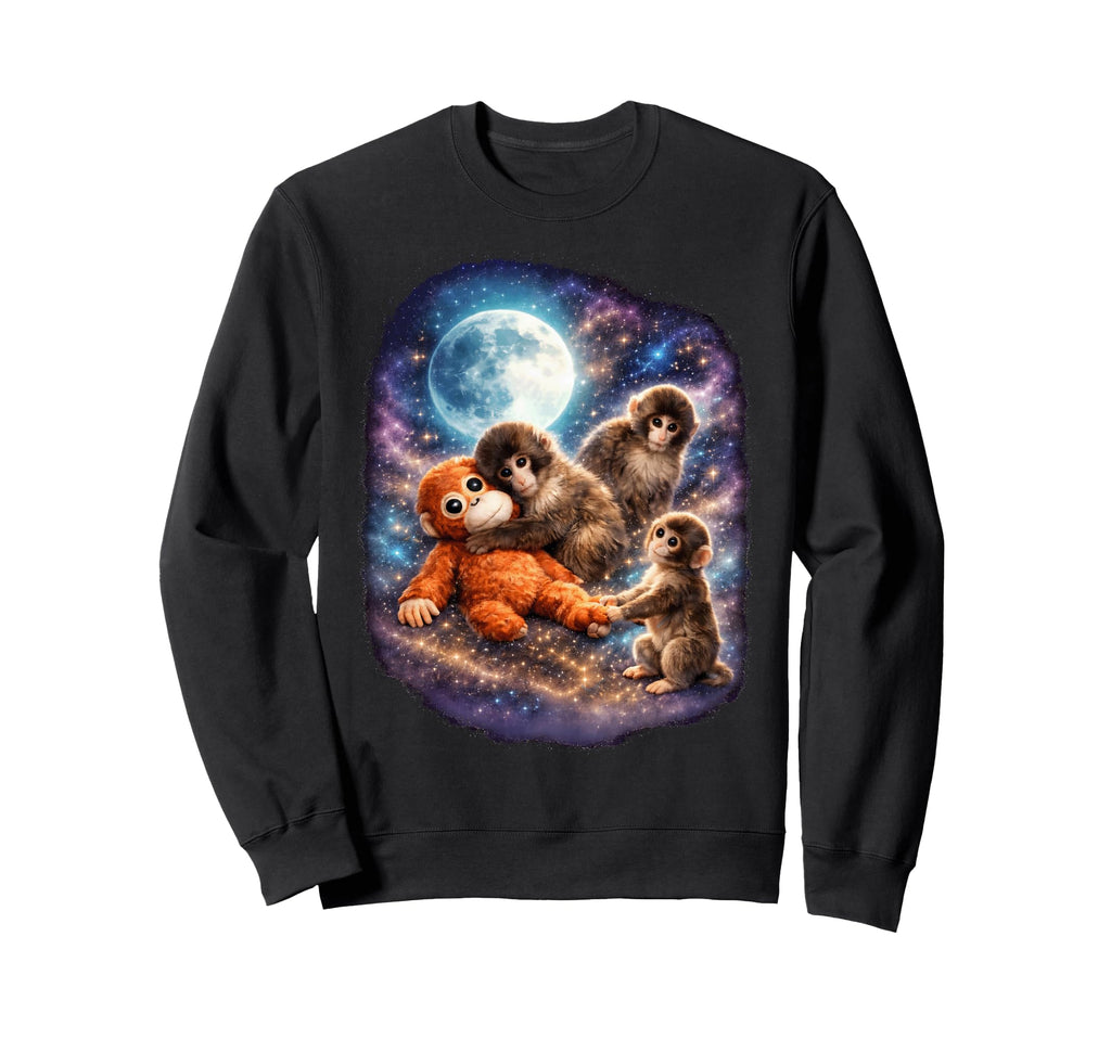 Japanese Punch Monkey Moon Sweatshirt - Streetwear Style for Adults - T-Shirt, Sweatshirt, Hoodie