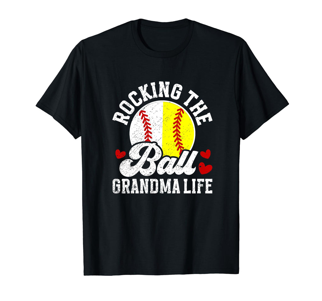 Rocking Ball Grandma Life Softball T-Shirt - Minimalist Print Unisex - T-Shirt, Sweatshirt, Hoodie