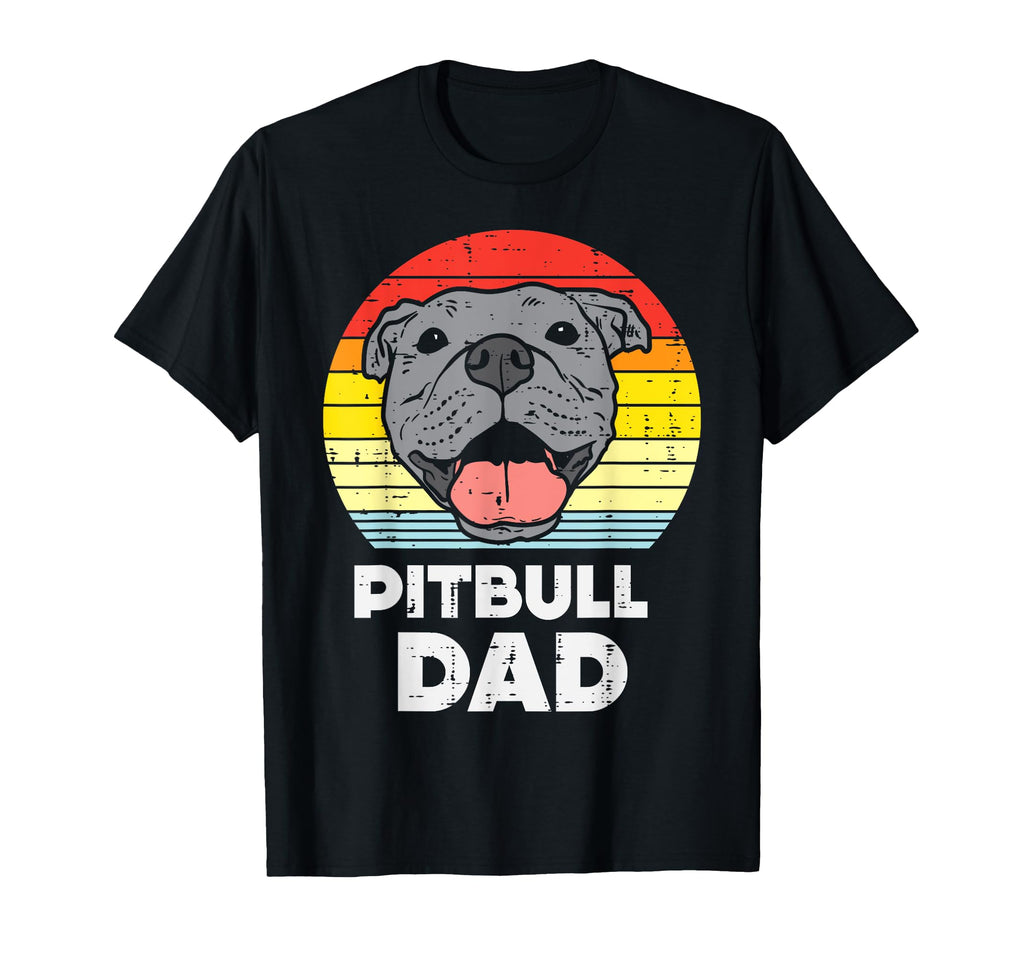 Pitbull Dad Sunset Pittie Pitty Pet T-Shirt - Custom Art Print for Adults - T-Shirt, Sweatshirt, Hoodie