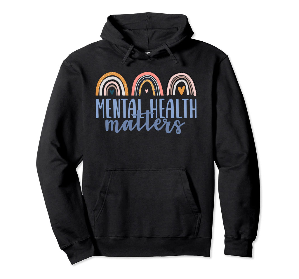 Mental Health Matters Gift End Stigma Hoodie - Custom Art Print for Adults - T-Shirt, Sweatshirt, Hoodie
