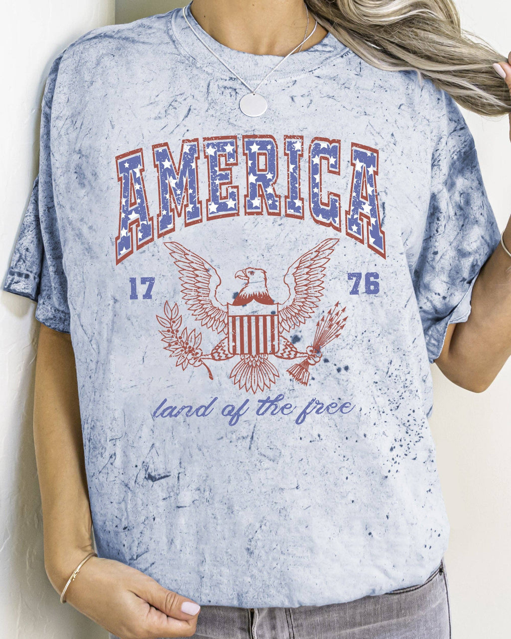 America, Land of the Free, Eagle, 1776, USA, - Adult & Kids T-Shirts, Sweatshirts & Hoodies apparel design preview 1