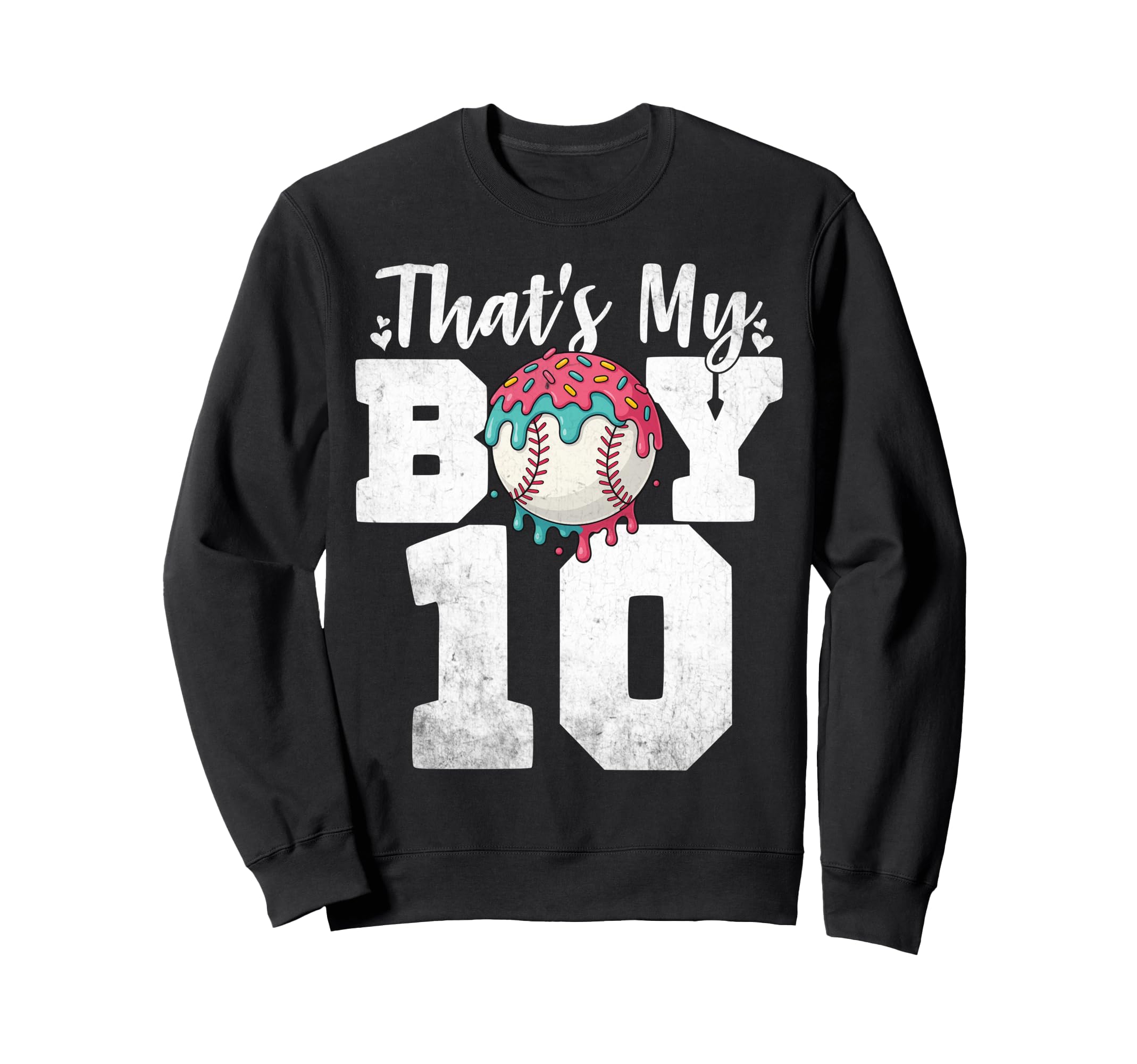 Thats My Baseball 10 Number Sweatshirt - Casual Everyday Wear for Adults - T-Shirt, Sweatshirt, Hoodie