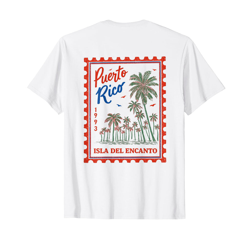 Puerto Rico Postage Stamp Beach Back T-Shirt - Trendy Graphic Men Women - T-Shirt, Sweatshirt, Hoodie
