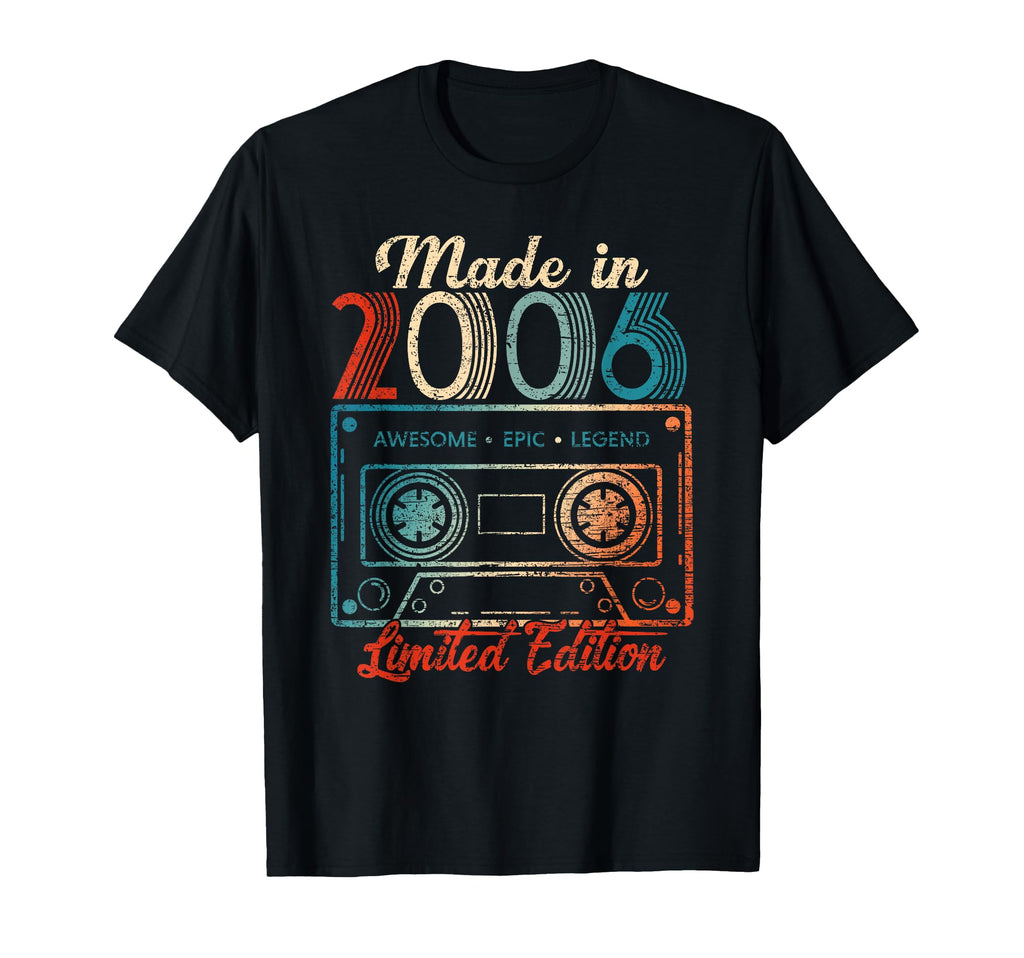 19 Birthday Gifts Year Old Made 2006 T-Shirt - Novelty Apparel Unisex - T-Shirt, Sweatshirt, Hoodie