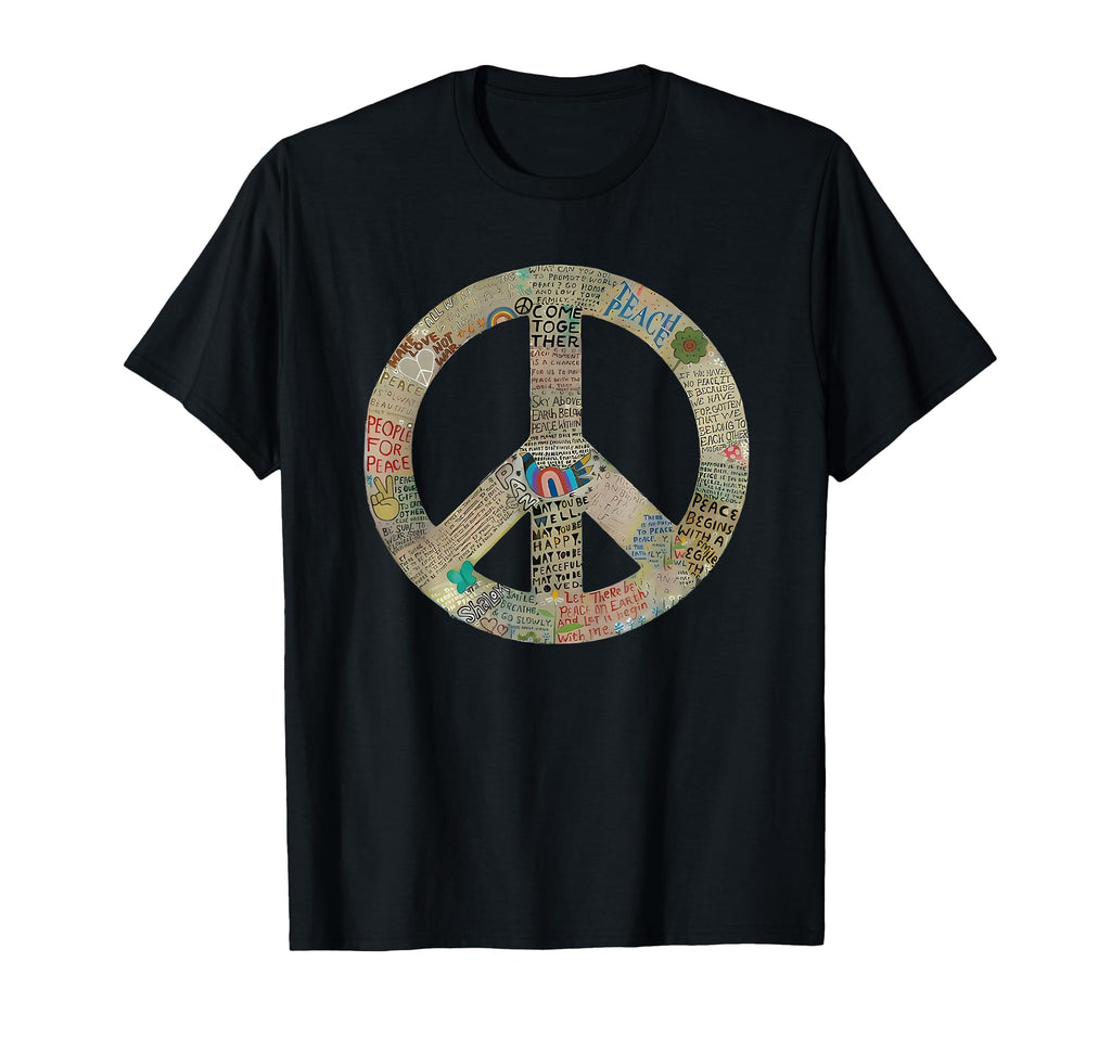 Hippie Peace Sign Love And Peace Sweatshirt - Graphic Print for Adults - T-Shirt, Sweatshirt, Hoodie