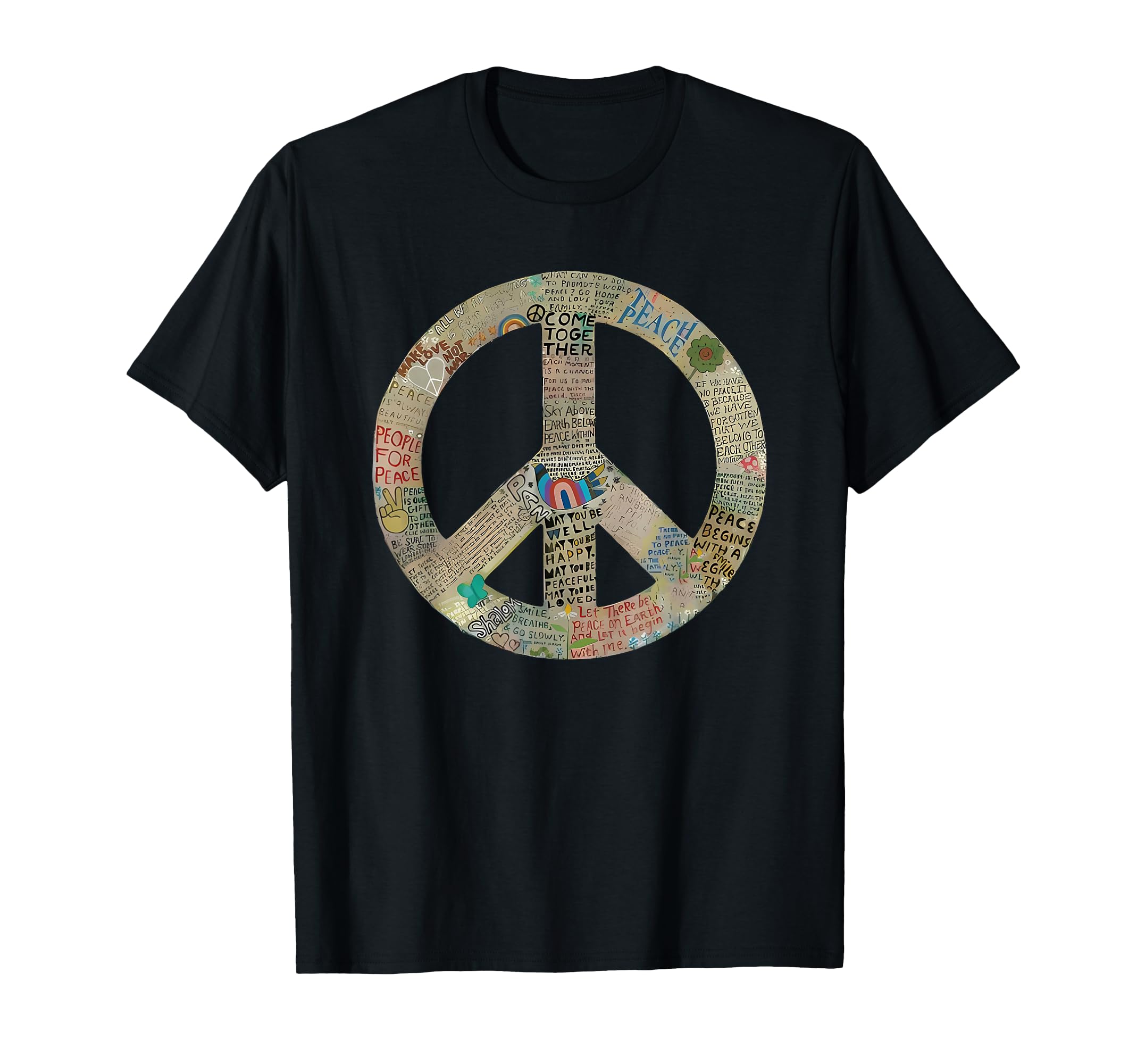 Hippie Peace Sign Love And Peace Sweatshirt - Graphic Print for Adults - T-Shirt, Sweatshirt, Hoodie