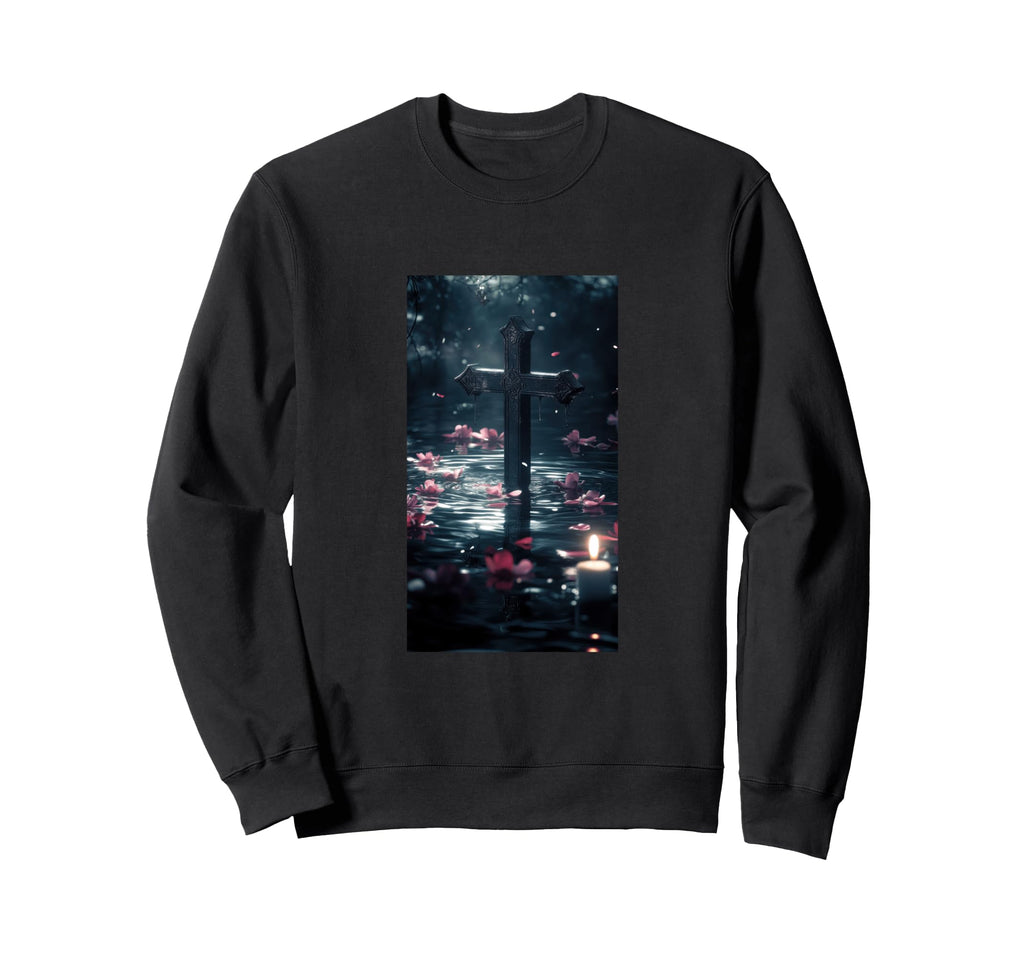 Gothic Cross Grunge Aesthetic Y2K Goth Sweatshirt - Novelty Apparel Unisex - T-Shirt, Sweatshirt, Hoodie