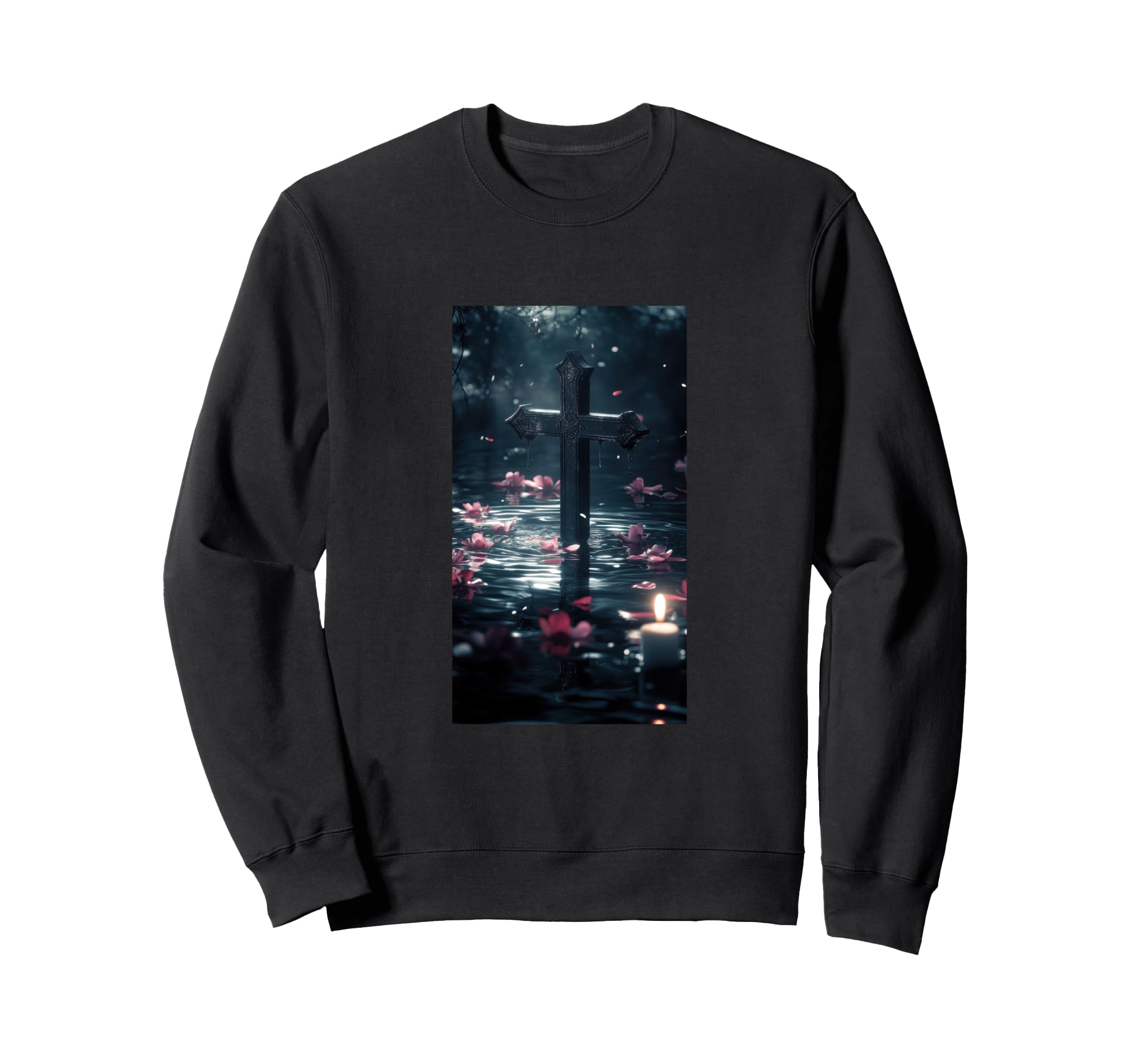 Gothic Cross Grunge Aesthetic Y2K Goth Sweatshirt - Novelty Apparel Unisex - T-Shirt, Sweatshirt, Hoodie