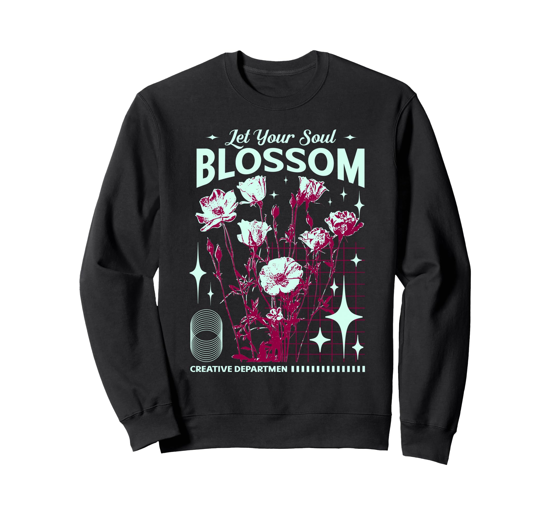 Y2K Blossom Bold Urban Graffiti Sweatshirt - Minimalist Print Men Women - T-Shirt, Sweatshirt, Hoodie