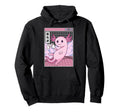 Axolotl Gaming Kawaii Grid Vaporwave Hoodie - Custom Art Print Men Women - T-Shirt, Sweatshirt, Hoodie