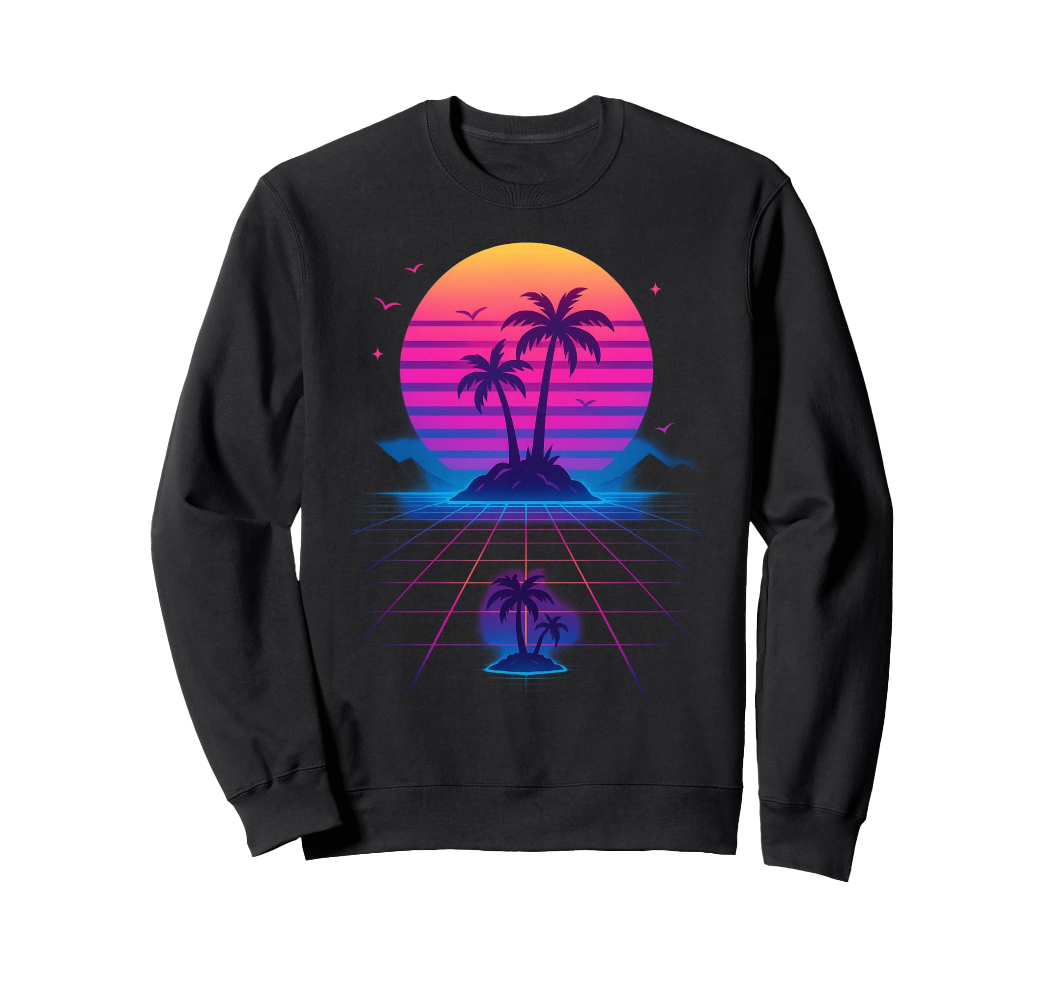 80S Synthwave Sweatshirt - Minimalist Print Unisex - T-Shirt, Sweatshirt, Hoodie