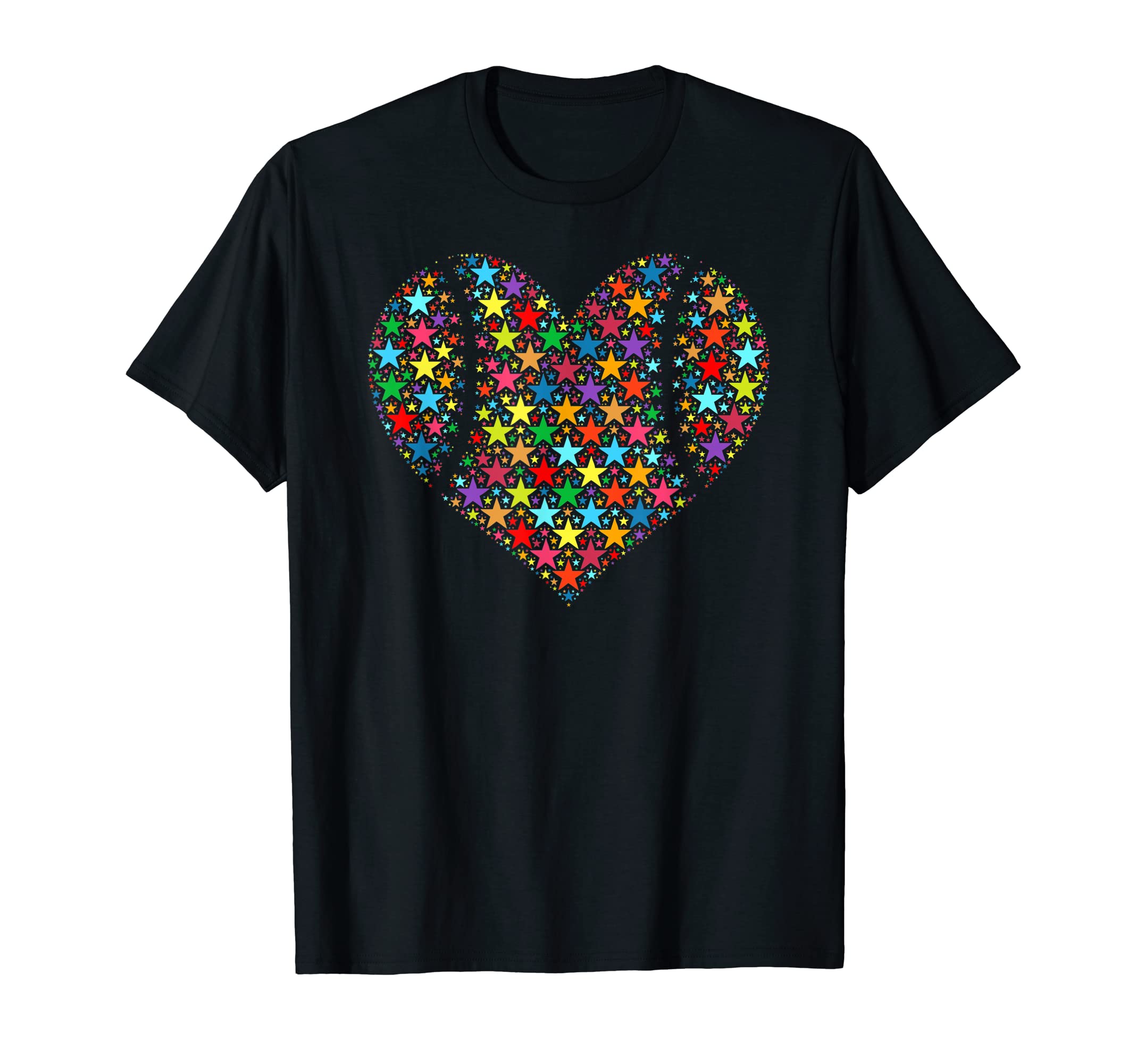 Colorful Star Dot Baseball Heart Mom T-Shirt - Novelty Apparel for Adults - T-Shirt, Sweatshirt, Hoodie