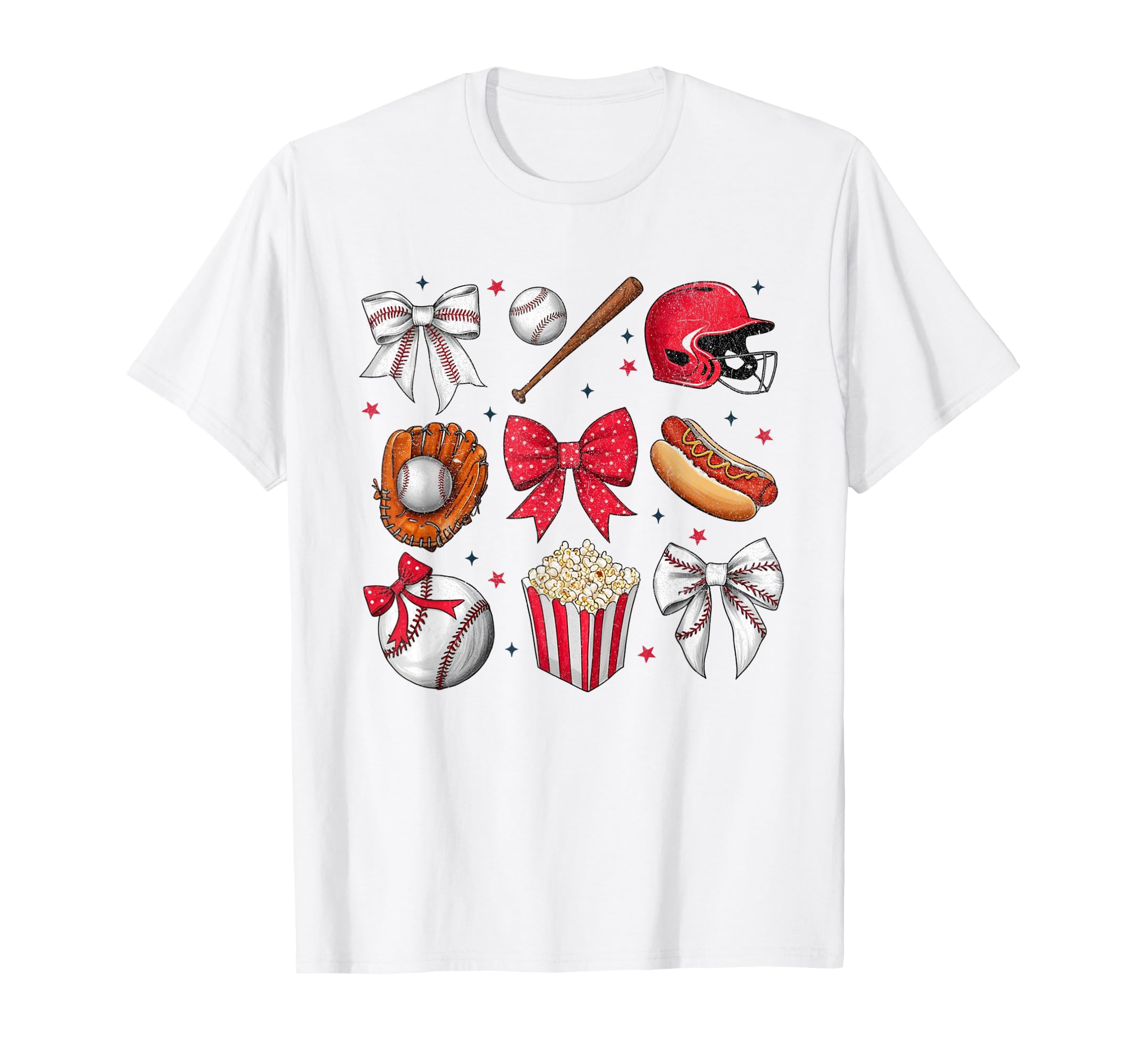 Baseball Coquette Bow Baseball Cheer Mom T-Shirt - Trendy Graphic Unisex - T-Shirt, Sweatshirt, Hoodie