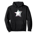 Cyber Y2K Star Front Black And White Hoodie - Minimalist Print Unisex - T-Shirt, Sweatshirt, Hoodie