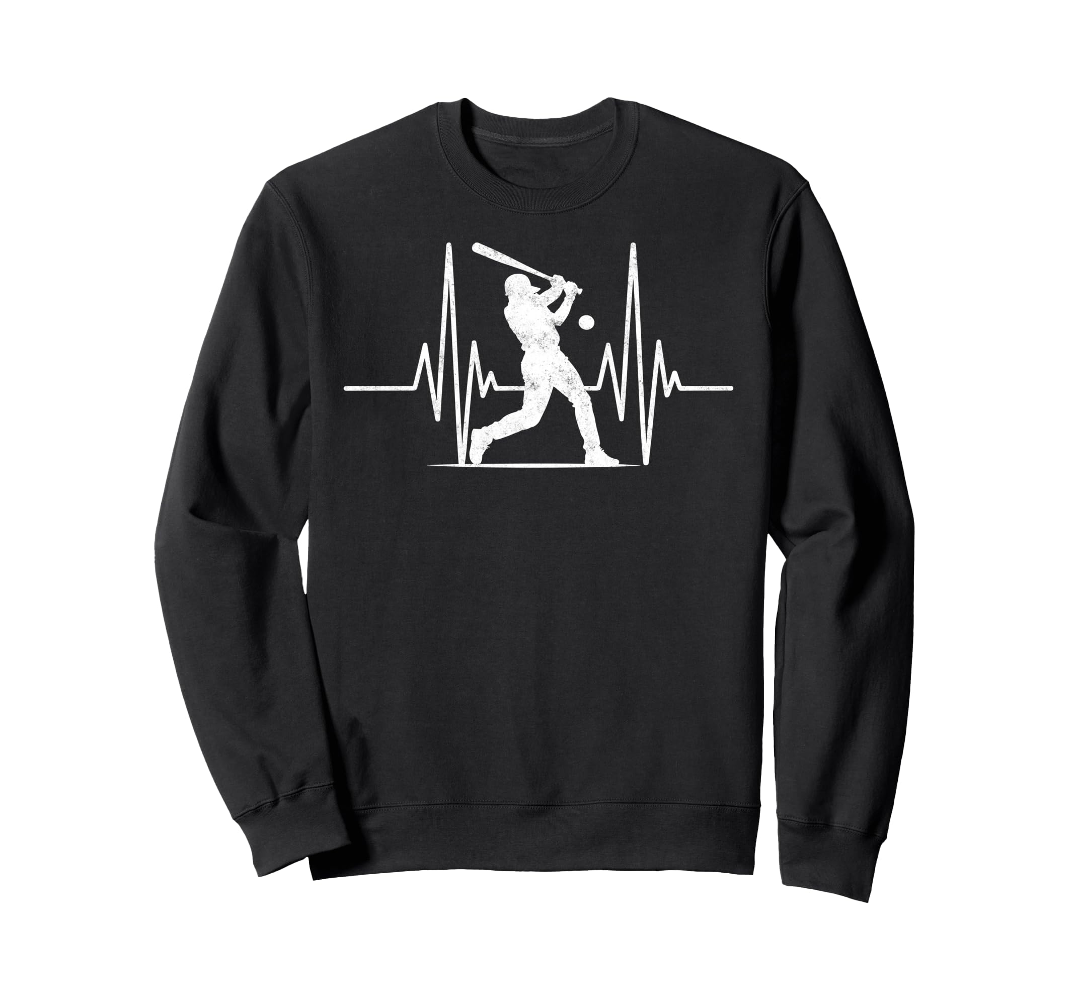 Baseball Player Heartbeat Coach Dad Sweatshirt - Unique Graphic Unisex - T-Shirt, Sweatshirt, Hoodie