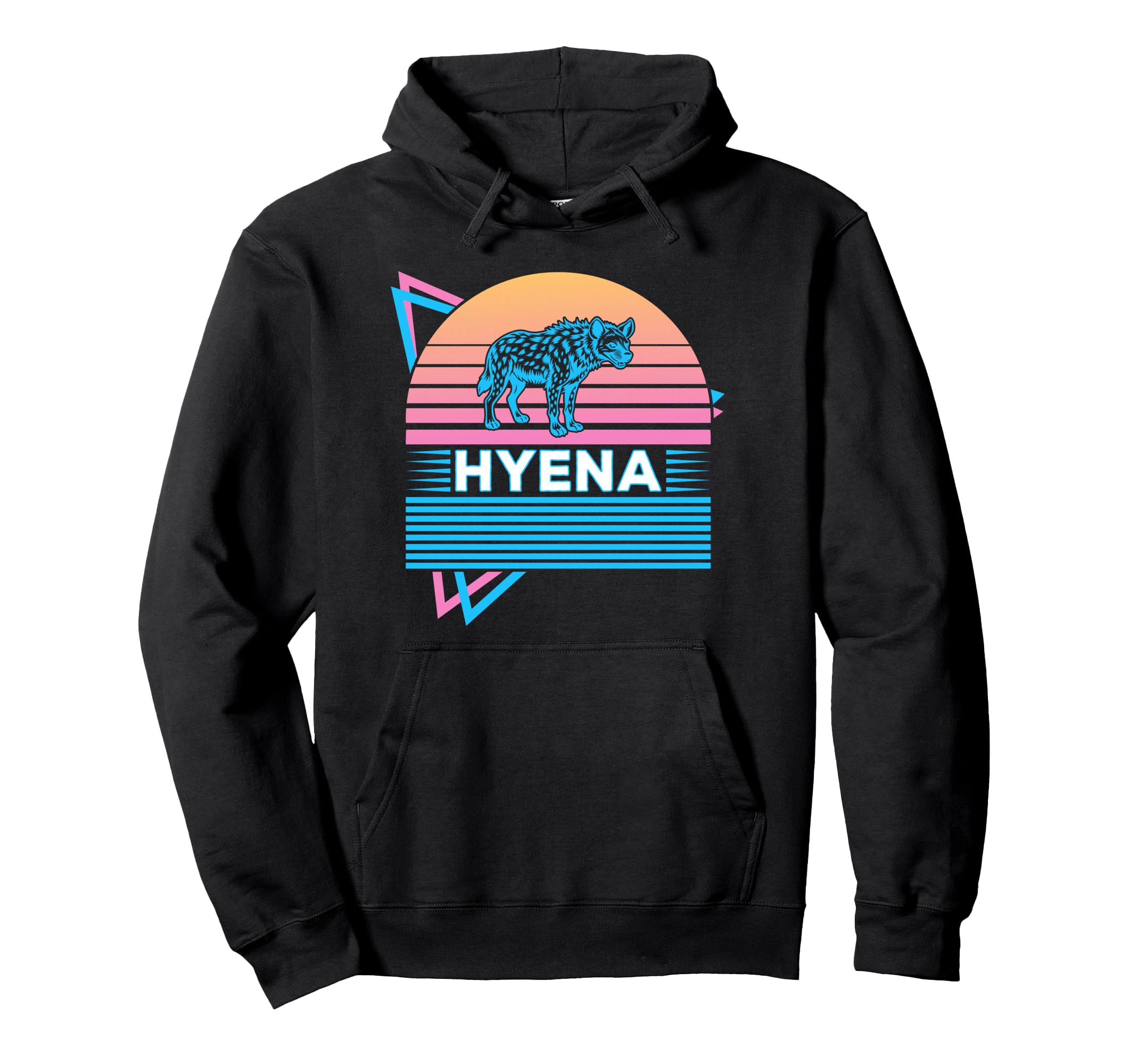 Hyena Vaporwave Aesthetic Hoodie - Novelty Apparel Unisex - T-Shirt, Sweatshirt, Hoodie