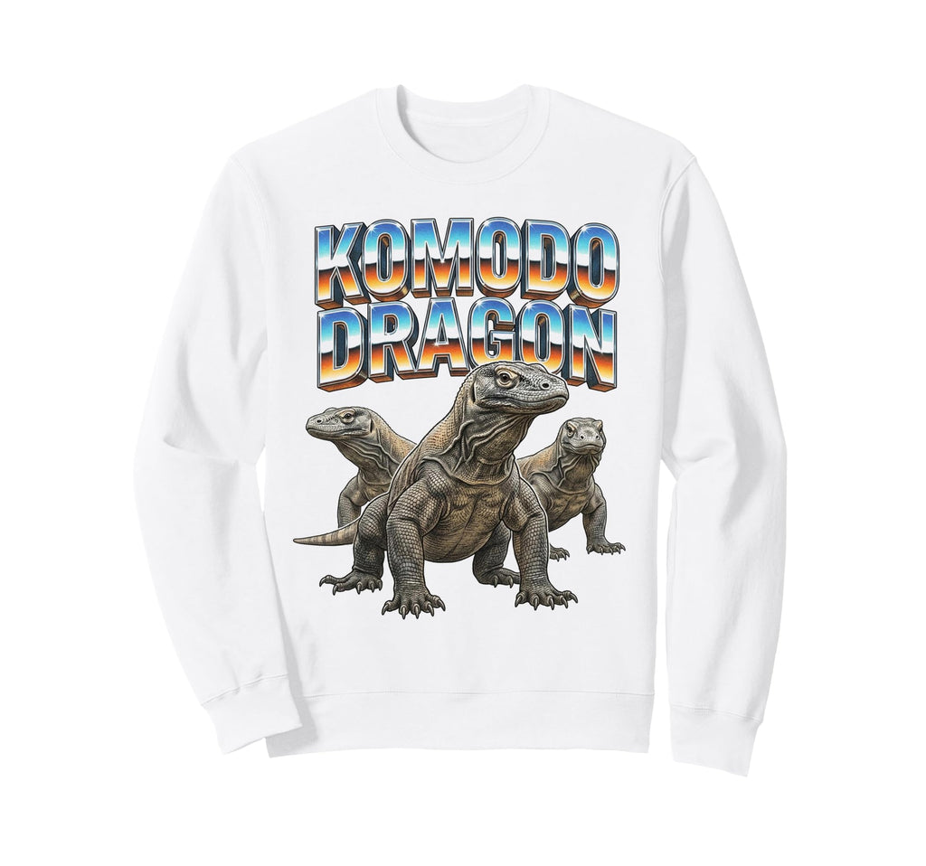 Komodo Dragon 70S 90S Komodo Sweatshirt - Fun Novelty Design for Adults - T-Shirt, Sweatshirt, Hoodie
