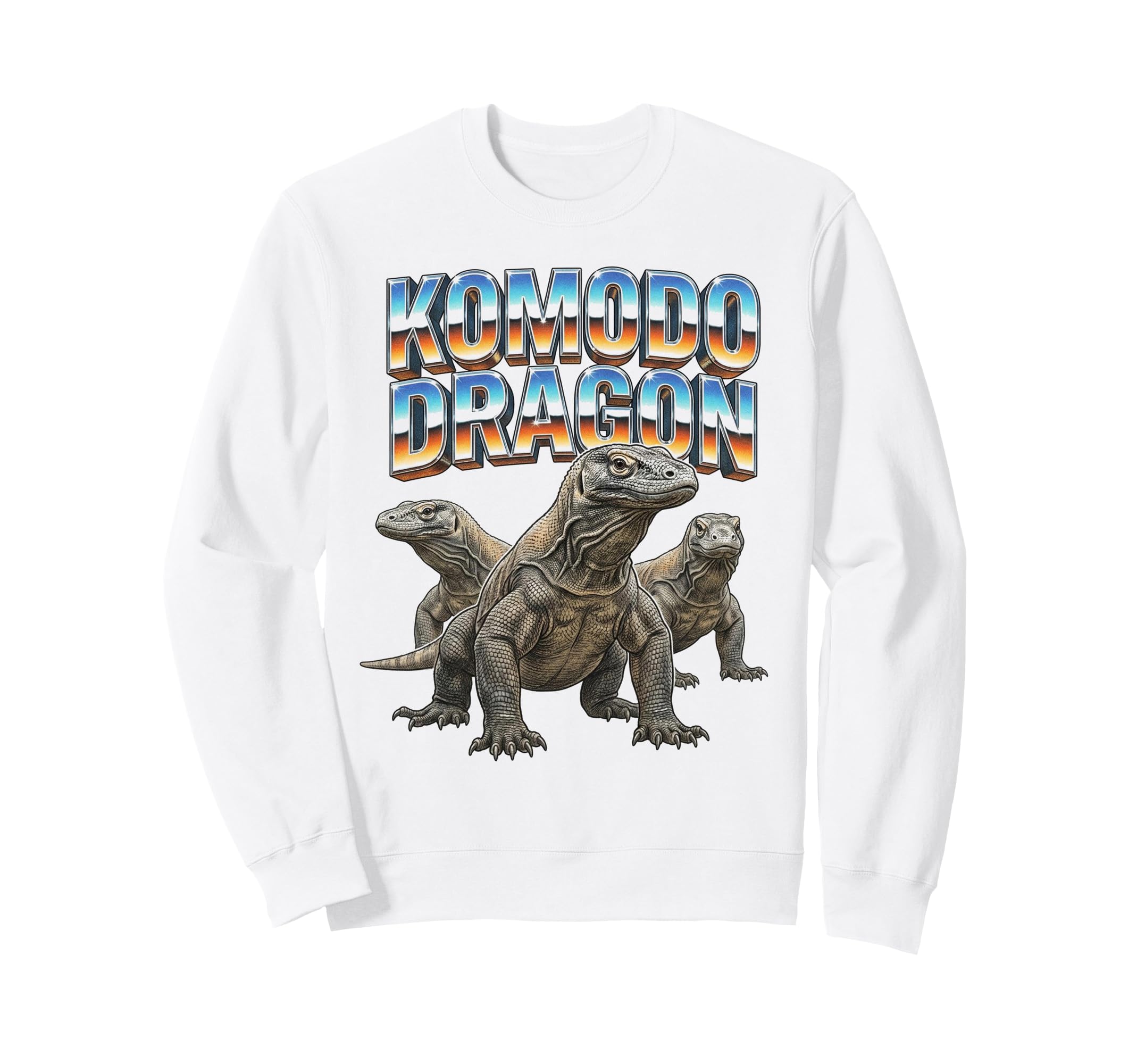 Komodo Dragon 70S 90S Komodo Sweatshirt - Fun Novelty Design for Adults - T-Shirt, Sweatshirt, Hoodie