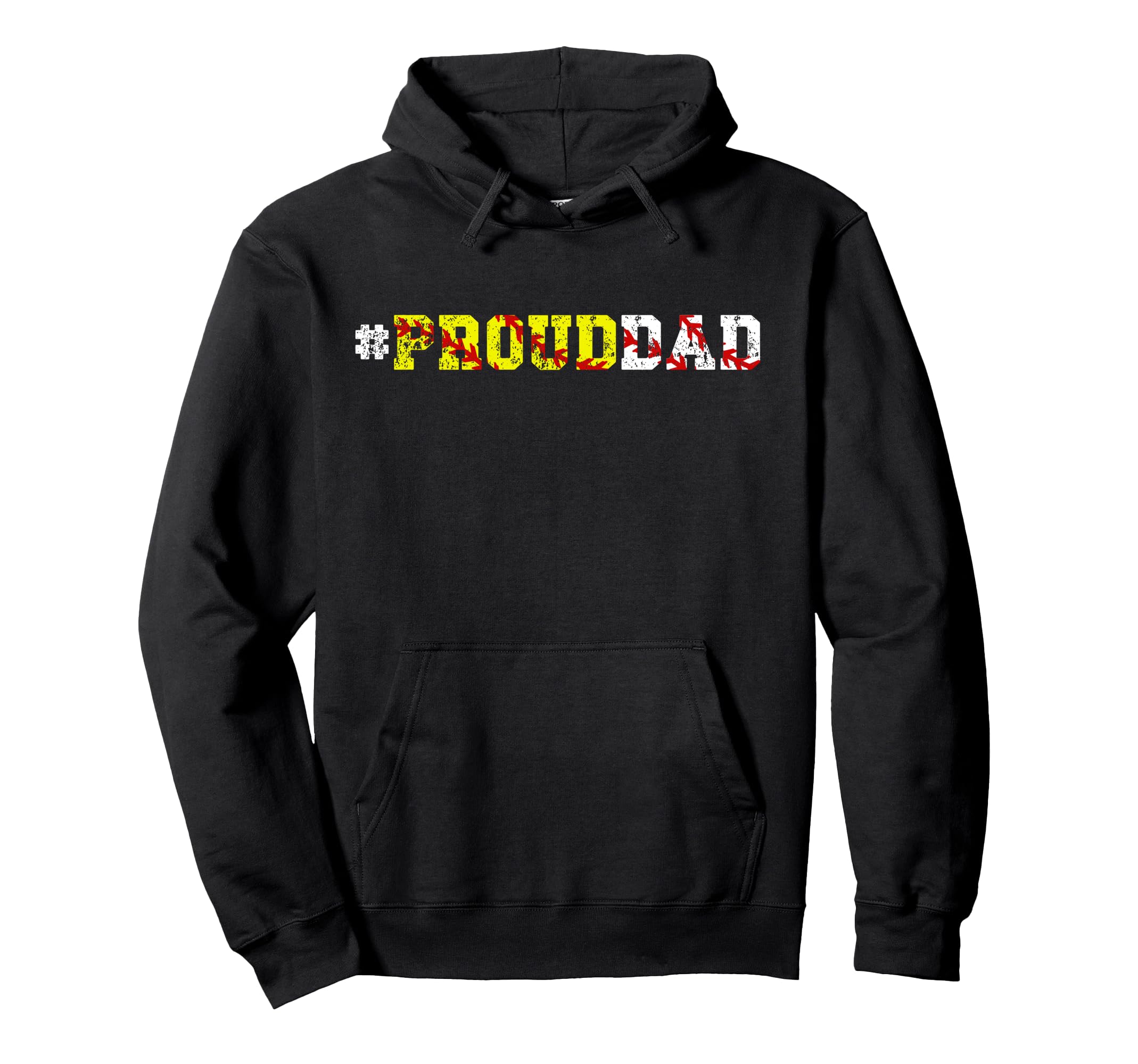 Proud Dad Baseball Softball Dad Hoodie - Casual Everyday Wear Men Women - T-Shirt, Sweatshirt, Hoodie