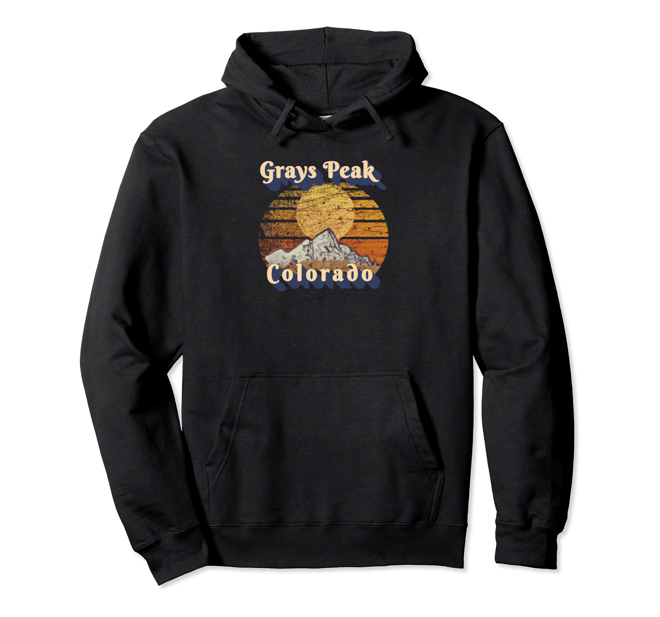 Grays Peak Colorado Mountain Sunset Styled Hoodie - Streetwear Style Unisex - T-Shirt, Sweatshirt, Hoodie