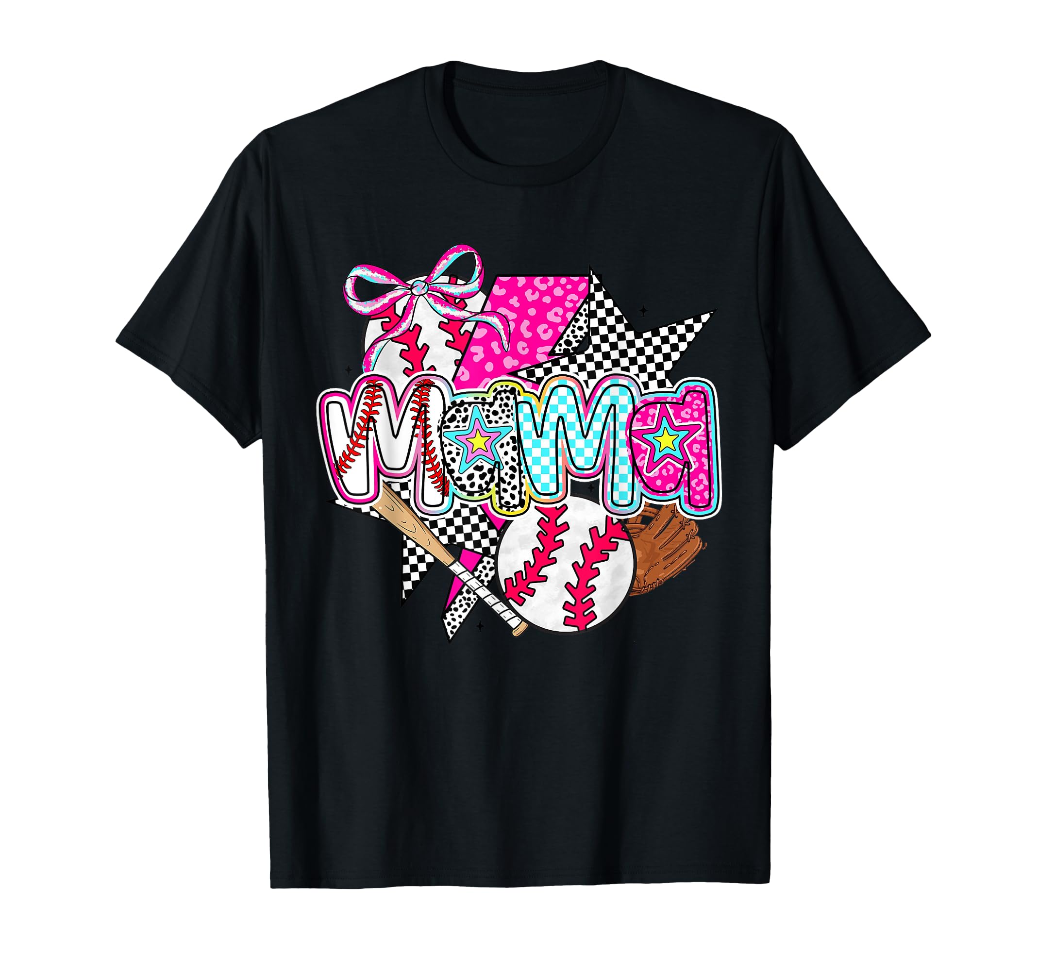 Baseball Mama Coquette Bow Game Day T-Shirt - Novelty Apparel Men Women - T-Shirt, Sweatshirt, Hoodie