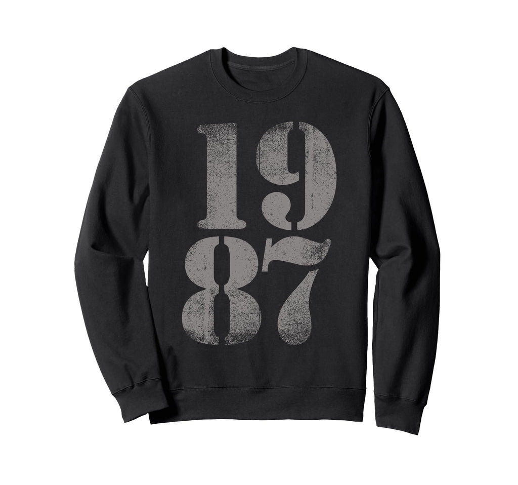1987 Birth Year Distressed Sweatshirt - Casual Everyday Wear Unisex - T-Shirt, Sweatshirt, Hoodie