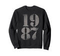 1987 Birth Year Distressed Sweatshirt - Casual Everyday Wear Unisex - T-Shirt, Sweatshirt, Hoodie