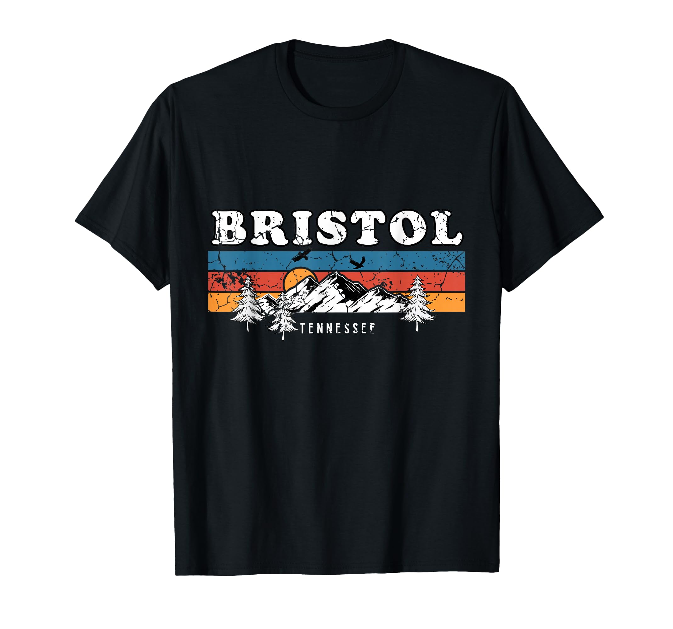 Bristol Tennessee 80S Stripes T-Shirt - Fun Novelty Design Men Women - T-Shirt, Sweatshirt, Hoodie