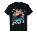 Save Narwhals Ocean Sunset Magic Sea Animal T-Shirt - Graphic Print Unisex - T-Shirt, Sweatshirt, Hoodie