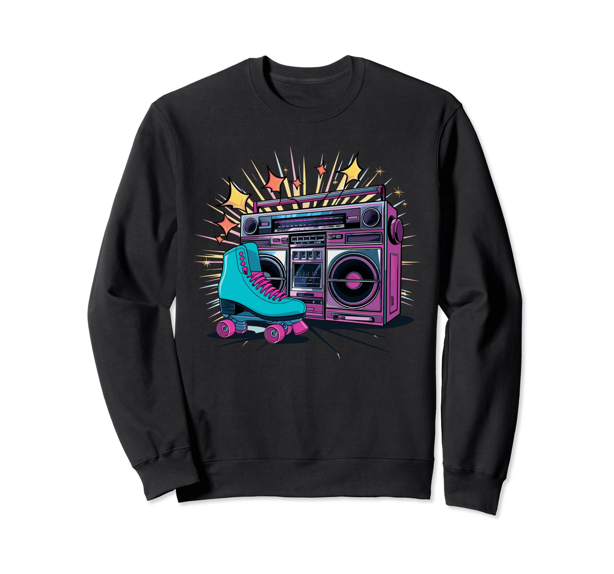 Rollerskates Funny 80S Roller Skating Sweatshirt - Graphic Print Unisex - T-Shirt, Sweatshirt, Hoodie