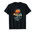 Sunset Mountain Abstract Orange Blue T-Shirt - Graphic Print Men Women - T-Shirt, Sweatshirt, Hoodie