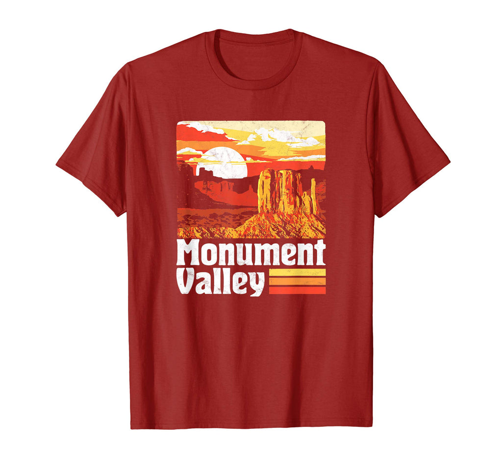 Monument Valley Sunset 80S Distressed T-Shirt - Custom Art Print Men Women - T-Shirt, Sweatshirt, Hoodie