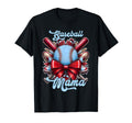 Baseball Mama Coquette Bow Softball T-Shirt - Casual Everyday Wear Unisex - T-Shirt, Sweatshirt, Hoodie